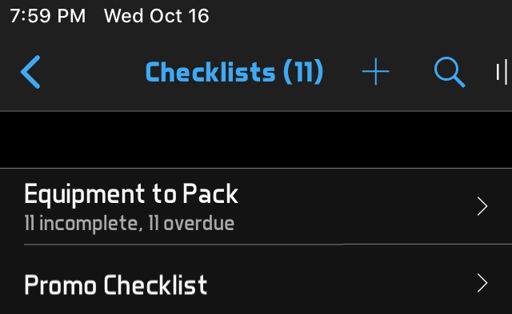 checklists list