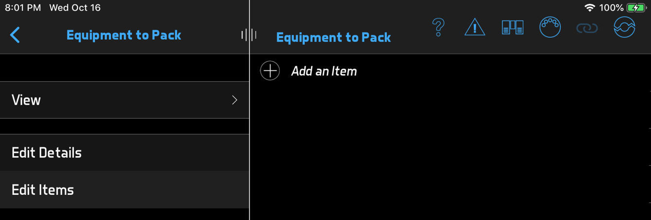 checklist add items